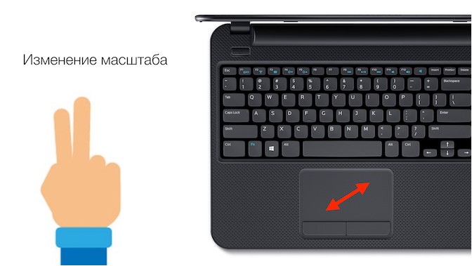 Изменение масштаба жесты windows 10