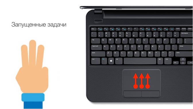 жесты windows 10 запущенные задачи