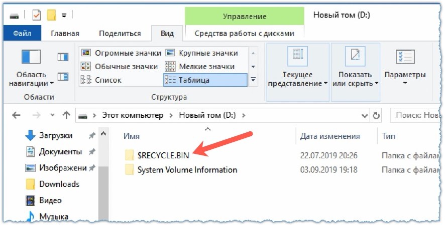 Папка Recicle.bin