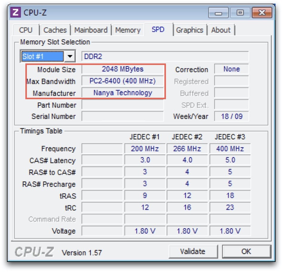 CPU-Z SPD