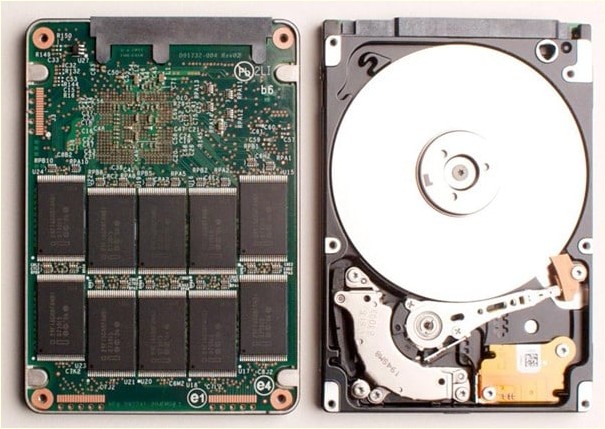 внутреннее устройство SSD и HDD