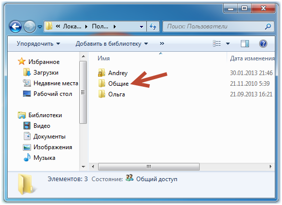 Структура папок профиля Windows