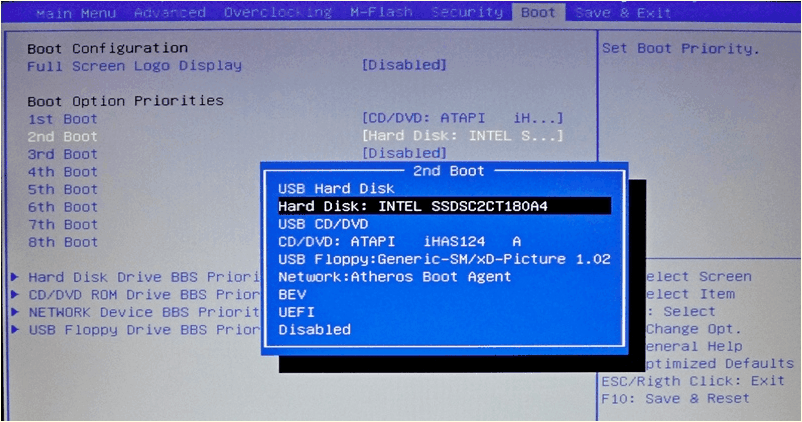 проверяем настройки BIOS проверяем настройки BIOS