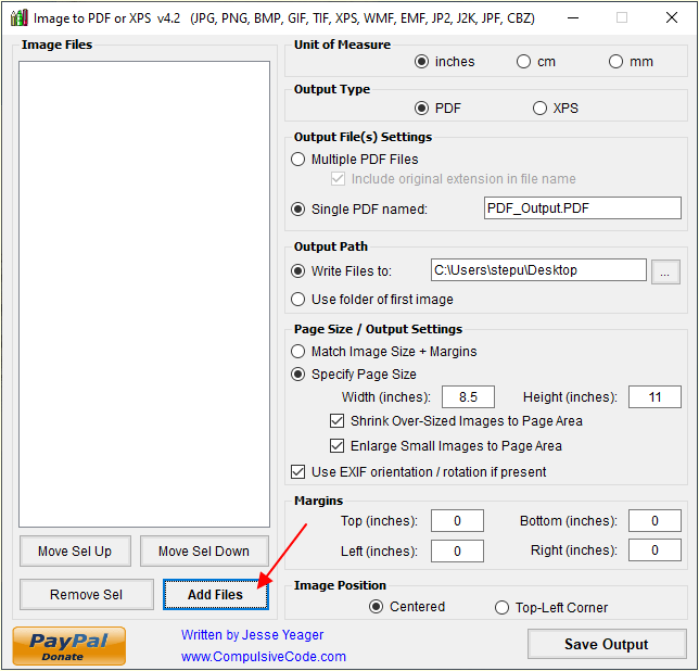 программа Image To PDF or XPS