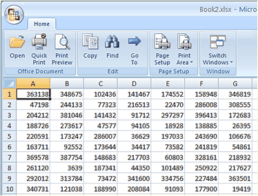 Скриншот программы Microsoft Office Excel Viewer