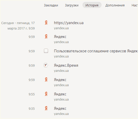 история браузера