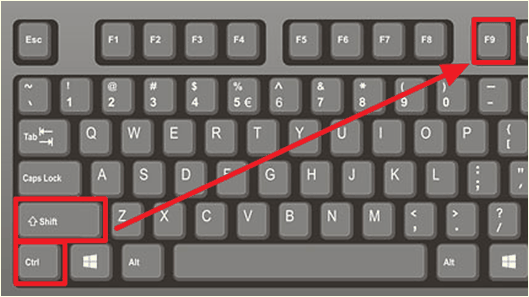 комбинация клавиш CTRL-SHIFT-F9 комбинация клавиш CTRL-SHIFT-F9