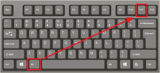 комбинация клавиш ALT-F11 комбинация клавиш ALT-F11