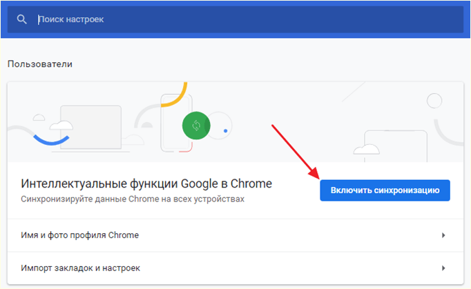 включение синхронизации