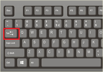 клавиша TAB на клавиатуре