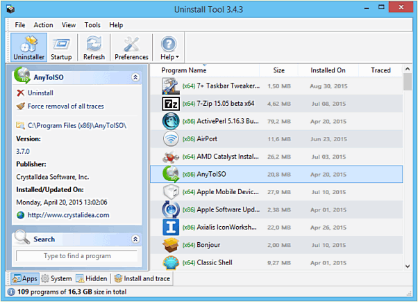 программа Uninstall Tool
