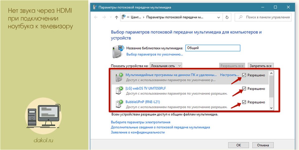 звук, hdmi, переть, подключение, ноутбука, телевизор