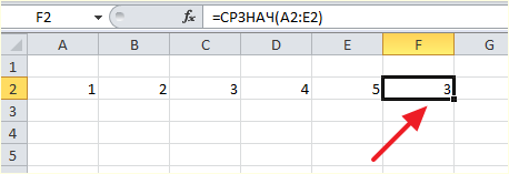 среднее значение