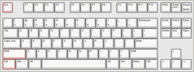 комбинация клавиш CTRL-SHIFT-ESC