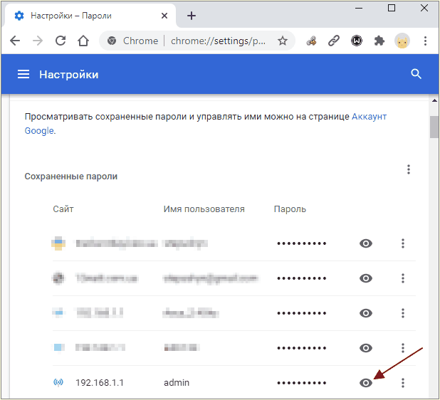 просмотр сохраненных паролей в Google Chrome просмотр сохраненных паролей в Google Chrome