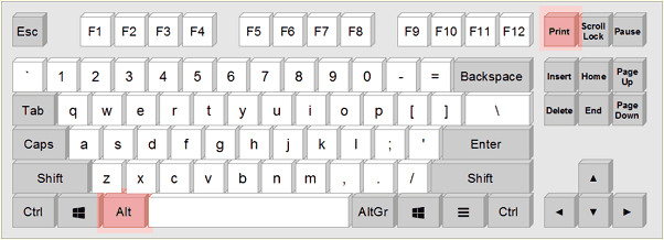 скриншот с помощью Alt-PrintScreen